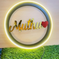 Customised Mdf Name neon prop