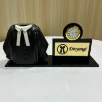 acrylic clock stand + advocate coat   only for LAWYER